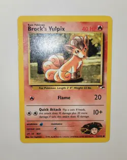 Brock's Vulpix 073/132 Pokemon Gym Heroes Unlimited Non Holo NM - Image 1