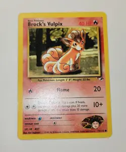 Brock's Vulpix 073/132 Pokemon Gym Heroes Unlimited Non Holo NM - Image 2