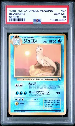 1998 POKEMON JPN VENDING SER II #87 DEWGONG PSA 10 - Image 1