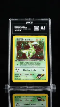 2000 POKEMON GYM HEROES HOLO-1ST EDITION #13 ROCKET'S SCYTHER TAG 9 - Image 1