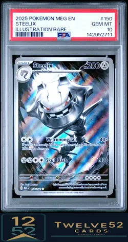 2025 Pokemon Meg En-Mega Evolution Steelix 10 PSA - Image 1