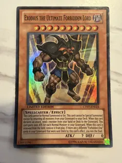EXODIUS THE ULTIMATE FORBIDDEN LORD 1996 CT07-EN024 YUGIOH Limited Edition (MP) - Image 1