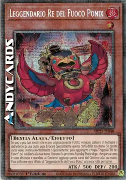 LEGGENDARIO RE DEL FUOCO PONIX • Rara Starlight • MP25 IT048 • 1Ed • Yugioh! - Image 1