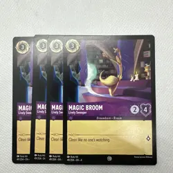 4x Magic Broom Lively Sweeper 49/204 Disney Lorcana Ursula’s Return - Image 1