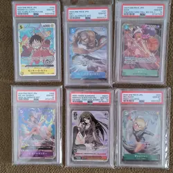 Bandai One Piece Card Game & Bushiroad Weiss Schwarz PSA Lot 6 Holofoil Alt Art - Image 1