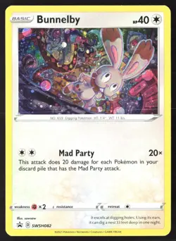 Bunnelby SWSH082 COSMOS HOLO Black Star Promo Pokemon Card - Image 1
