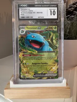 Venusaur ex 003/165 EN SV 151 Pokemon Card Gem Mint 2023 CGC 10 - Image 1