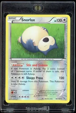 2014 Pokemon TCG XY Flashfire Snorlax Reverse Holo Card #60/106 - Image 1