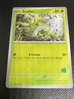 Scyther My First Battle Deck Promo Exclusive Pokemon Card Bulbasaur Stamp NM - Image 1