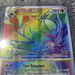 Pokemon Giratina VSTAR TCG 201/196 Lost Origin Secret Rare Rainbow Card LP++ - Image 2