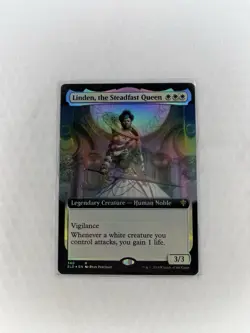 Linden, the Steadfast Queen (Extended Art) Throne of Eldraine Foil - Image 1