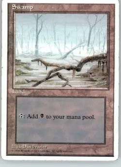 Swamp (A) - Fourth Edition ALTERNATE - MP - Image 1