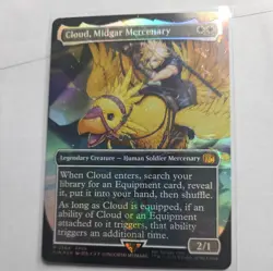 Cloud, Midgar Mercenary MTG (Borderless) Chocobo Track Foil) Final Fantasy 0564 - Image 1