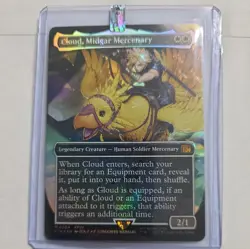 Cloud, Midgar Mercenary MTG (Borderless) Chocobo Track Foil) Final Fantasy 0564 - Image 2