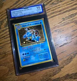 1998 Holo CD Promo Japanese Pokemon Blastoise 009 ISA 10 Gem Mint - Image 2