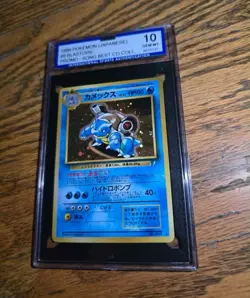 1998 Holo CD Promo Japanese Pokemon Blastoise 009 ISA 10 Gem Mint - Image 5