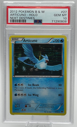 2012 POKEMON BLACK & WHITE NEXT DESTINIES #27 ARTICUNO-HOLO PSA 10 GEM MINT - Image 1