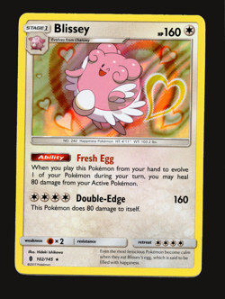 holo Blissey 102/145 Pokemon SM Guardians Rising rare NM/VLP - Image 1