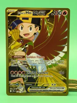 Pokemon TCG Ethan’s Ho-Oh ex 239/182 SV:10 Destined Rivals Hyper Rare Gold NM - Image 1