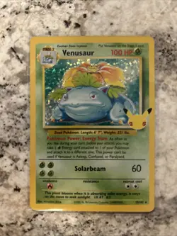 Pokemon TCG Celebrations Venusaur Holo Rare Card #15/102 Classic Collection - Image 1