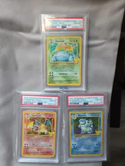 Pokemon PSA 10 Blastoise & Venusaur & Charizard Holo 2021 Celebrations ENG - Image 1