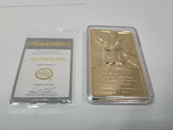 1999 Burger King Pokemon Pikachu 23K Gold card / COH ( B332 ) - Image 1