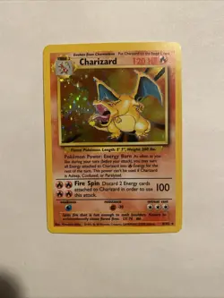 Pokemon TCG Charizard 4/102 Rare Holo Card Base Set LP 🔥 - Image 1