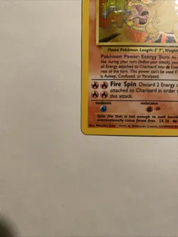 Pokemon TCG Charizard 4/102 Rare Holo Card Base Set LP 🔥 - Image 5