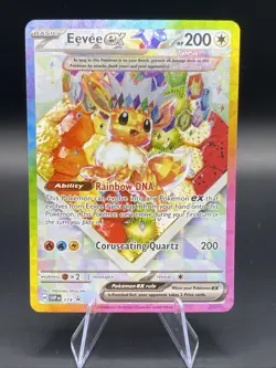 Pokemon TCG Prismatic Evolutions Eevee EX 174 Black Star Promo Card #174 - Image 1