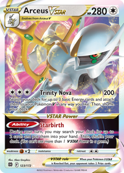 Arceus VSTAR 123/172 Holo Rare VSTAR Brilliant Stars Pokemon NM/M - Image 4