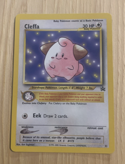 2001 CLEFFA BLACK STAR PROMO #31 POKEMON TCG NM - Image 1