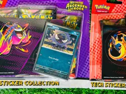 Pokemon Ascended Heroes 3 Booster Pack Blister Tech Sticker Collection Set - Image 3