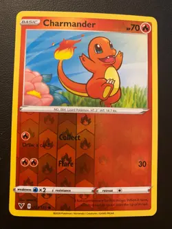POKEMON TCG CHARMANDER 23/185 VIVID VOLTAGE REVERSE FOIL COMMON!! - Image 1