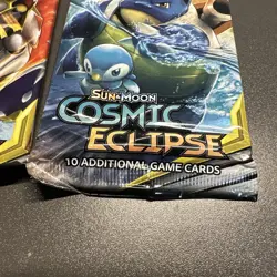 Pokemon Sun & Moon TCG Cosmic Eclipse Sealed Booster Pack (LOT OF 2) D21 TIN - Image 3
