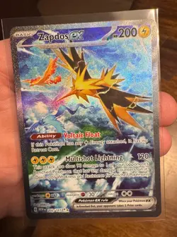 2023 Pokemon Zapdos ex 202/165 Sv: Scarlet & Violet 151 Holo !! 🔥🔥 - Image 5