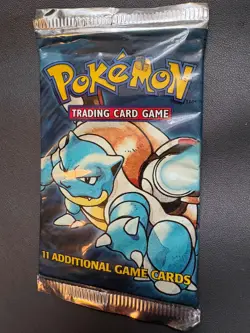 1999 Pokemon Base Set Booster Pack Gem Unopened Sealed Blastoise WOTC - Image 1