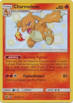 NM-Mint Charmeleon - SV7/SV94 - Shiny Holo Rare Pokemon Hidden Fates: Shiny Vaul - Image 1
