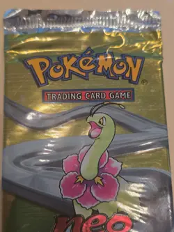 2000 Pokemon TCG Neo Genesis CASE FRESH Factory Sealed Booster Pack (Meganium) - Image 1