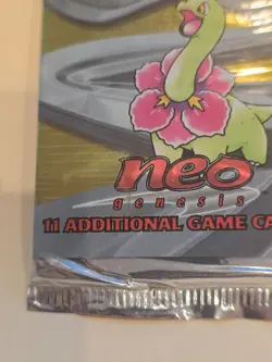 2000 Pokemon TCG Neo Genesis CASE FRESH Factory Sealed Booster Pack (Meganium) - Image 4