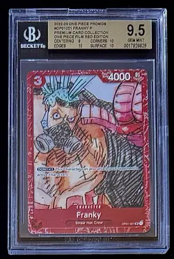 BGS 9.5 One Piece OP01-021 UC Franky - English - Film Red Edition - Graded - Image 1