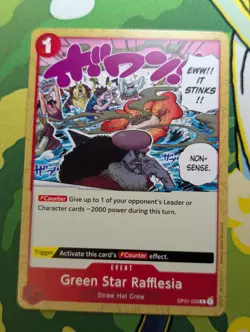 Green Star Rafflesia OP01-028 C (Common) One Piece Romance Dawn TCG Card - Image 1