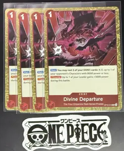 4x One Piece OP10-019 R Divine Departure - English - Foil - Playset - TCG - NM/M - Image 1