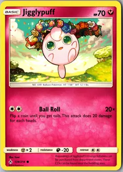 Jigglypuff 134/214 Common SM - Unbroken Bonds LP Pokemon Card - Image 1