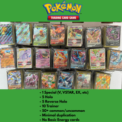 Pokemon Card Bundle Lot - 70+ Cards with Specials, Holos, Reverse Holos & More! - Image 1