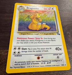 Vintage Dragonite 4/62 Fossil Holo 1999 pokemon card Near Mint rare - Image 2