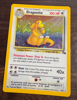 Vintage Dragonite 4/62 Fossil Holo 1999 pokemon card Near Mint rare - Image 5