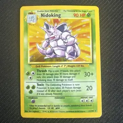 Nidoking 11/102 Base Set Holo Rare Pokemon Card 1999 WOTC TCG Vintage Pokemon - Image 1