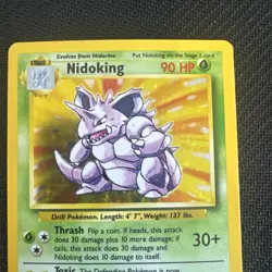 Nidoking 11/102 Base Set Holo Rare Pokemon Card 1999 WOTC TCG Vintage Pokemon - Image 2