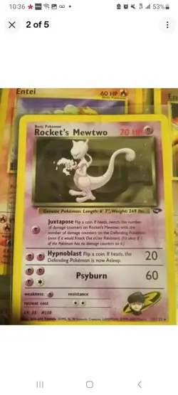 Rockets Mewtwo Holo Card 14/132 Mint/Near Mint Condition - Image 4