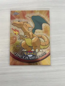2000 Topps Chrome Charizard #06 & Charizard Topps Foil Pokemon Card NM-Mint! - Image 2